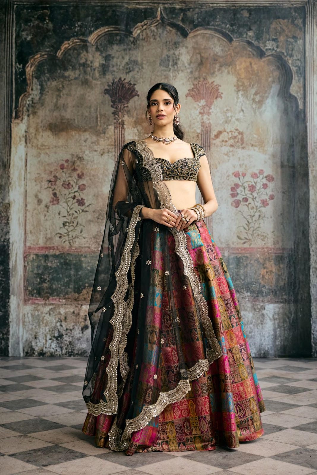 Soundarya Black Hand-Embroidered Blouse