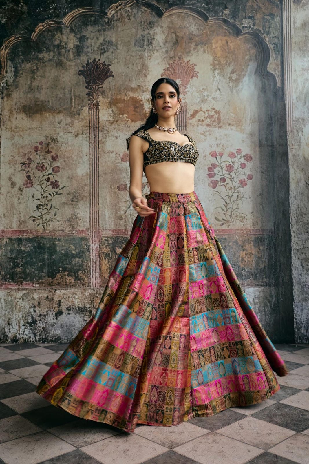 Soundarya Black Hand-Embroidered Blouse