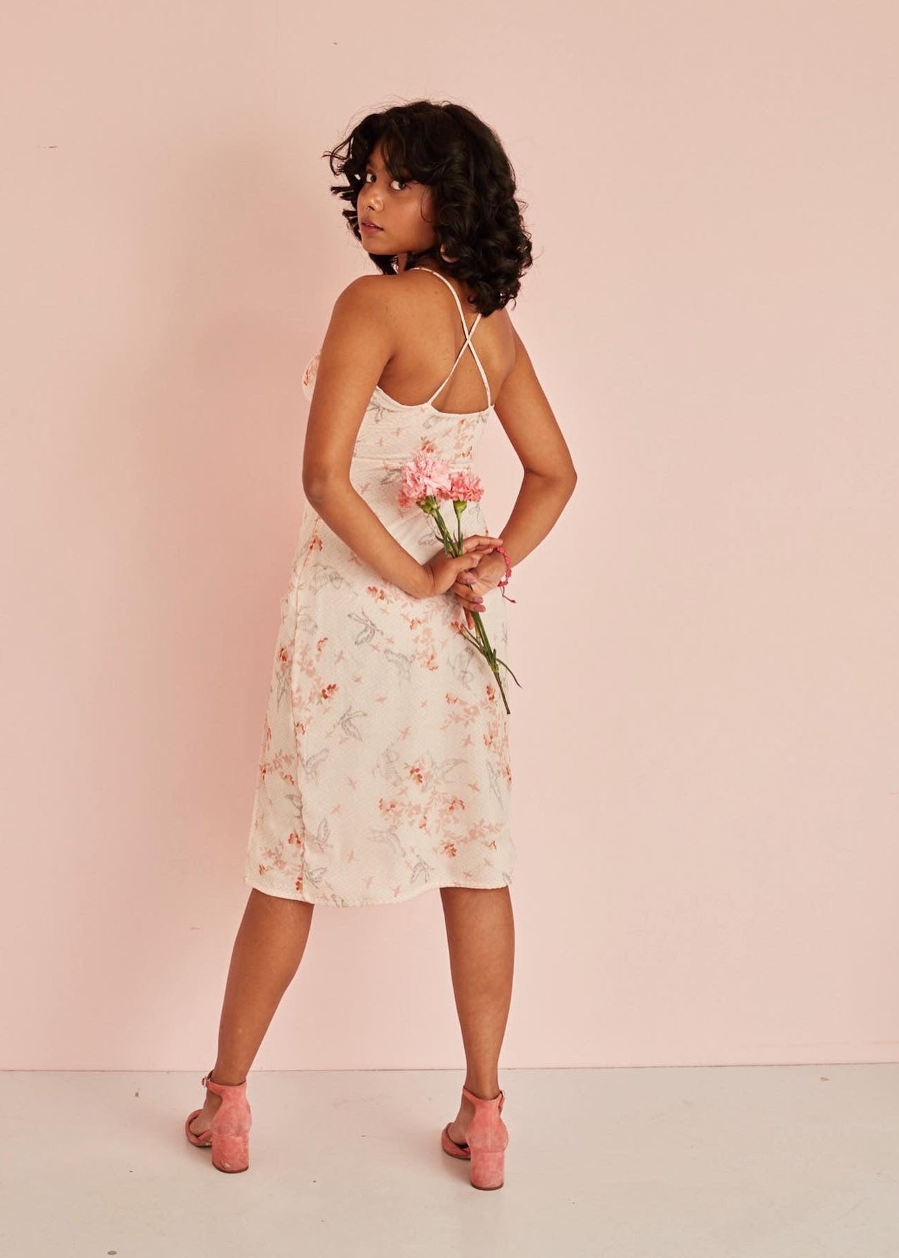 Dani Floral Chiffon Midi Dress

