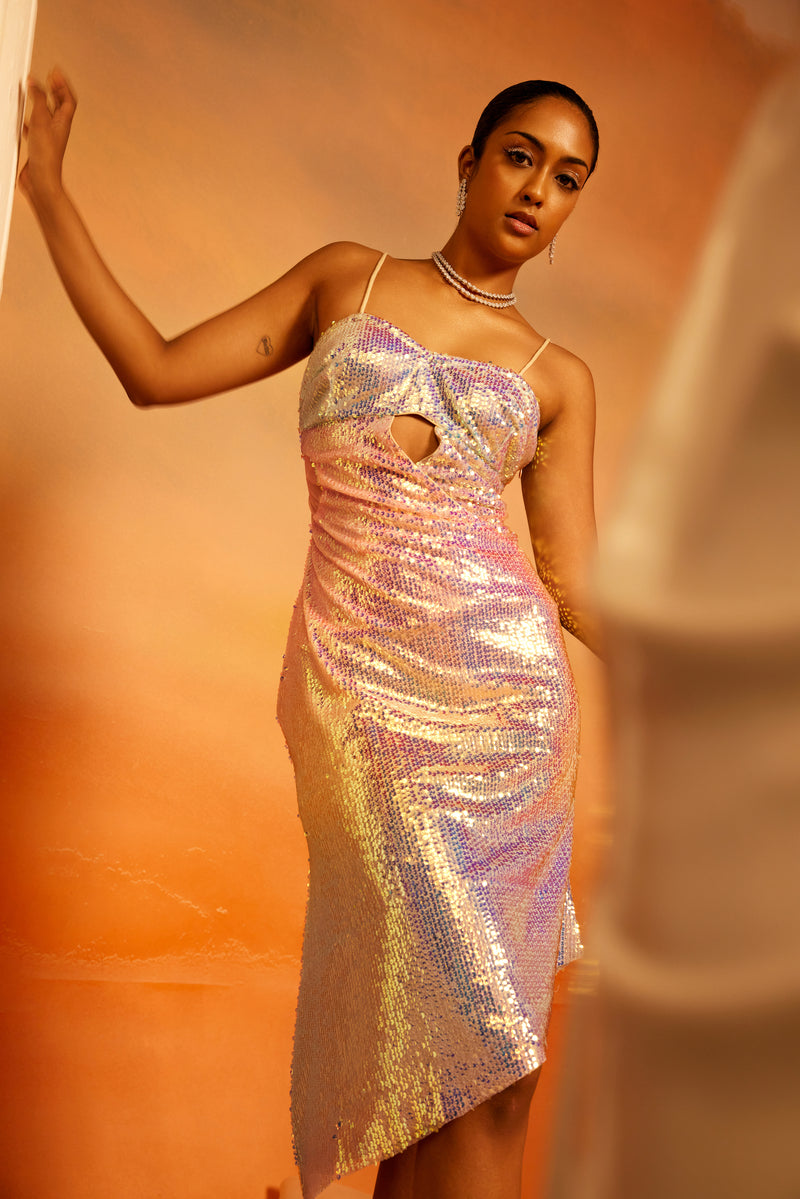 Joie Holographic Sequin Dress