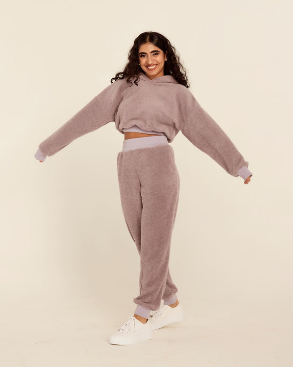Missguided top and pants loungewear set in camel